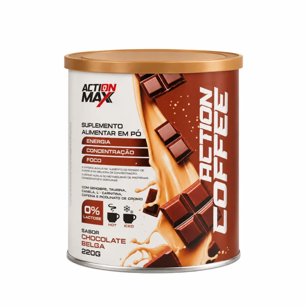 Embalagem do Action Coffee Chocolate Belga 220g
