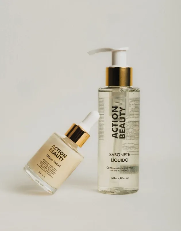 Embalagem do Kit Action Beauty Sérum + Sabonete Líquido