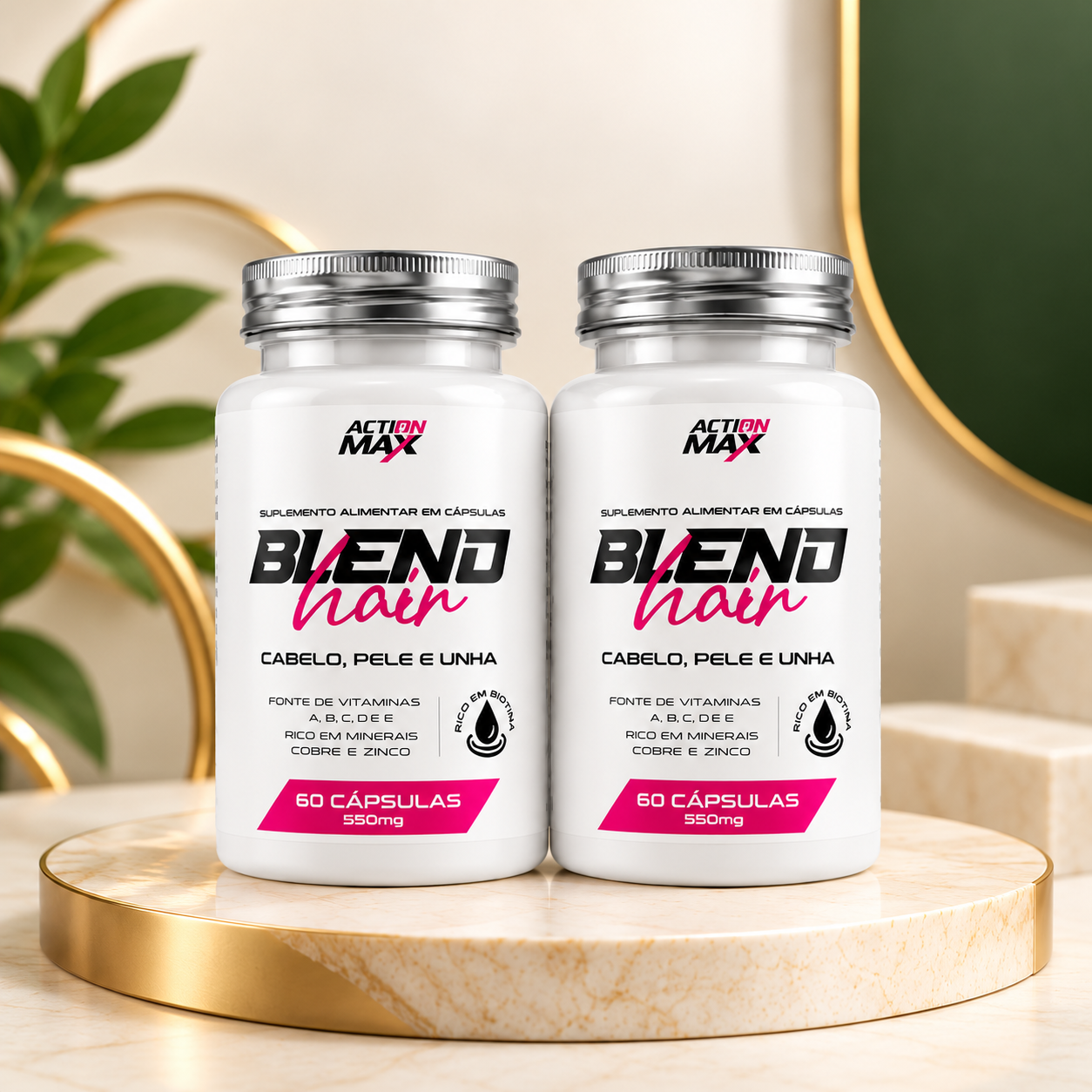 Embalagem do Combo c/ 2 Vitamina capilar Blend Hair