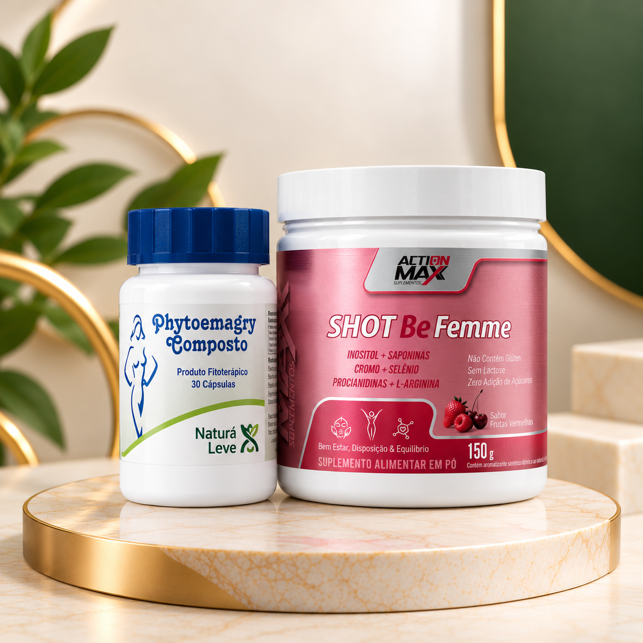 Embalagem do Phytoemagry + Shot Be Femme